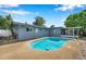 Inviting kidney-shaped pool surrounded by a spacious patio area perfect for outdoor entertaining and relaxation at 1710 Townsend St, Clearwater, FL 33755