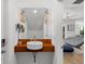 Bathroom featuring modern sink and lighting fixtures at 2803 W Aquilla St, Tampa, FL 33629