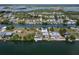 Waterfront property with a pool and enclosed patio overlooking private dock and calm water at 3243 Azalea Dr, Hernando Beach, FL 34607