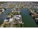 Scenic aerial shot of waterfront homes along canals, showcasing serene community at 3243 Azalea Dr, Hernando Beach, FL 34607