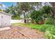 Backyard featuring a lawn and lush greenery at 3503 W Palmira Ave, Tampa, FL 33629