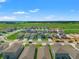 An aerial view of a well maintained community with lush green landscaping at 3655 Moscato Dr, Brooksville, FL 34602
