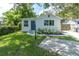 Charming single-story home with a well-manicured lawn and a vibrant blue front door at 4044 56Th N Ave, St Petersburg, FL 33714
