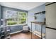 Blue room with a large window, desk, and cat tree at 4044 56Th N Ave, St Petersburg, FL 33714