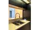 Stainless steel kitchen sink features a modern faucet design, complemented by sleek countertops at 4207 Winding Moss Trl # 201, Tampa, FL 33613