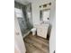 Tastefully designed bathroom with sleek fixtures, marble shower, and a modern vanity at 4415 Tuna Dr, Tampa, FL 33617