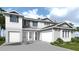 New construction home featuring a two-car garage, lush landscaping and a well-manicured lawn at 4483 Southern Valley Loop, Brooksville, FL 34601