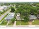 Aerial view of yellow home with lush backyard and mature trees in a quiet neighborhood close to the city at 508 38Th N Ave, St Petersburg, FL 33704