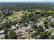 An aerial view of a neighborhood with tree-lined streets, houses, and a clear sky at 702 W Kentucky Ave, Tampa, FL 33603