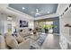 Welcoming living room with a large sliding door to the patio, allowing for plenty of natural light at 10450 Highland Park Pl, Palmetto, FL 34221