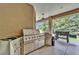 Outdoor gas grills and food prep spaces on the covered patio at 13102 Done Groven Dr, Dover, FL 33527