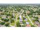 An aerial view shows the neighborhood with many trees surrounding each single-Gathering home at 1848 68Th N Ave, St Petersburg, FL 33702