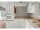 Well-lit kitchen showing the oven, cooktop, and upper and lower cabinets at 1848 68Th N Ave, St Petersburg, FL 33702