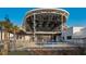 Back view of the outdoor amphitheater with view of the steel framework and event space at 1951 Edgewater Dr, Clearwater, FL 33755