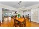 Open living space with fireplace and hardwood floors with ample space for living at 1951 Edgewater Dr, Clearwater, FL 33755