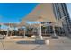 Contemporary outdoor space with shade structures and city views in Clearwater at 1951 Edgewater Dr, Clearwater, FL 33755