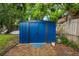 This shed features double doors and offers extra storage at 3015 Florida Blvd, Bradenton, FL 34207