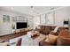 Spacious living room featuring a large sofa and plenty of natural light at 31646 Baymont Loop, Wesley Chapel, FL 33543