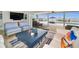 Inviting living room with comfortable seating and a view of the outdoor patio and pool at 4381 Poinsettia Dr, St Pete Beach, FL 33706