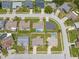 Birds eye view of the home featuring a private screened pool at 4530 Zack Dr, New Port Richey, FL 34653