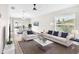Bright living room featuring neutral furniture, large windows, and stylish decor for a welcoming space at 4902 Grist Mill Ct, Wimauma, FL 33598