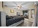 Comfortable bedroom with wood-look flooring, and natural light at 4906 Presidential St, Seffner, FL 33584