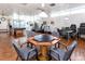 Large recreation room with card tables, billiards, kitchenette, exercise equipment, and plenty of seating at 8584 111Th St # 308, Seminole, FL 33772