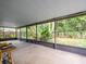 Covered patio, perfect for entertaining or relaxing, with a view of the lush backyard at 8731 Huntfield St, Tampa, FL 33635
