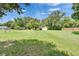 Expansive front yard, highlighting green space, mature trees, and the home in the distance at 1110 Mercer Loop, Plant City, FL 33567
