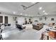 Interior view of the garage featuring white walls, overhead lighting, seating, and a carpet at 1110 Mercer Loop, Plant City, FL 33567