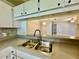 Kitchen sink area with view through to a bright and spacious living area at 11941 Skylake Pl # 11941, Temple Terrace, FL 33617