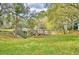 Scenic view of a pond with a wooden bridge at 11941 Skylake Pl # 11941, Temple Terrace, FL 33617
