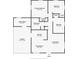Detailed floor plan showing the layout of the home including bedrooms, kitchen, bathroom, and living areas at 1826 Cadillac Cir, Tampa, FL 33619
