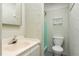 Bathroom featuring toilet, sink and mirror at 2005 Jefferson Ave, Dunedin, FL 34698