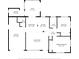 Detailed floor plan showcasing the layout of the house, including room dimensions, kitchen, bedrooms, and bathrooms at 2005 Jefferson Ave, Dunedin, FL 34698