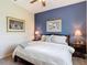 Calm bedroom showcasing a soothing color palette, natural light, and stylish furnishings, creating a serene space at 28410 Wildlife Ln, Brooksville, FL 34602