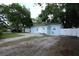 Light blue single-Gathering home featuring landscaped yard, fenced-in backyard at 8405 N Willow Ave, Tampa, FL 33604