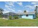 Charming home with a screened pool, lush landscaping, and a well-maintained lawn at 105 E North Branch Rd, Ruskin, FL 33570