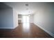 A bright dining room adjacent to the kitchen, with tile floors and a modern light fixture at 105 E North Branch Rd, Ruskin, FL 33570