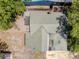 An aerial view showing the property's roof, revealing condition and nearby trees at 1520 S Michigan Ave, Clearwater, FL 33756