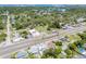 An aerial view reveals the property within a residential neighborhood near local street at 1520 S Michigan Ave, Clearwater, FL 33756
