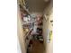 Well-stocked pantry with wire shelving and various food items at 1521 Atami Ct, Wesley Chapel, FL 33544