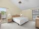 Bright bedroom with vaulted ceiling and ample natural light from the windows at 15711 Springmoss Ln, Tampa, FL 33624