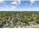 Grand aerial view showcases property nestled in lush greenery, highlighting the expansive neighborhood and skyline at 1914 E Chelsea St, Tampa, FL 33610