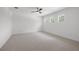 Spacious bedroom featuring neutral carpeting, a ceiling fan, and three windows offering natural light at 21108 Bircholm Ct, Land O Lakes, FL 34637