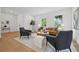 Stylish living room with hardwood floors, bright lighting, and modern decor at 21108 Bircholm Ct, Land O Lakes, FL 34637
