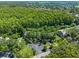 Aerial view of townhomes with parking, landscaping, and community greenspace at 2175 Fox Chase Blvd, Palm Harbor, FL 34683