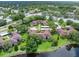 An aerial shot of a multi-Gathering complex near a pond with lush landscaping at 2681 Sabal Springs Cir # 204, Clearwater, FL 33761