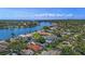Aerial view of property with scenic waterfront view at 2800 Coffee Pot Ne Blvd, St Petersburg, FL 33704