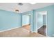 This living room features tile floors and fresh paint at 3115 Bay Ln, Clearwater, FL 33759